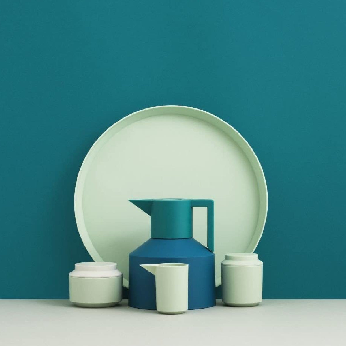 Geo Jar 10Ø - Contenedor Mint/Frost