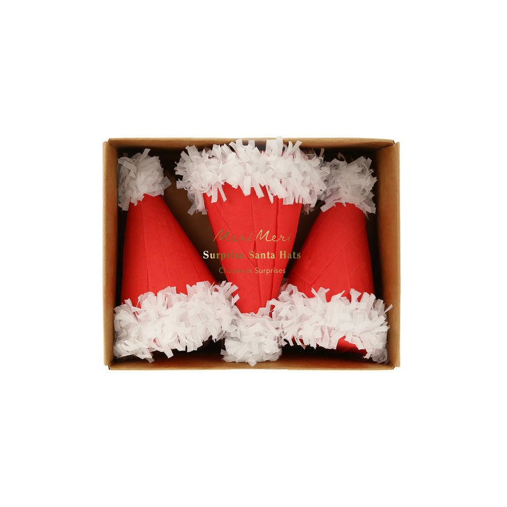 Sorpresas con forma de sombrero de Santa (3 unidades)