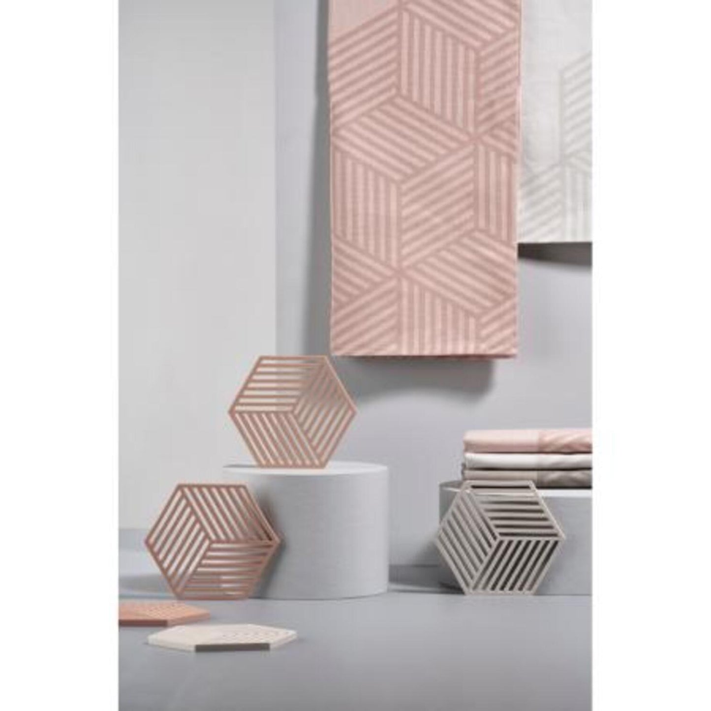 Salvamanteles hexagonal - Gris Claro