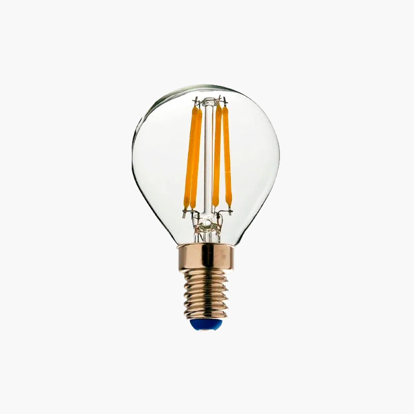 Ampolleta Led Filamento M/BOLA Luz Cálida (E14 4W).