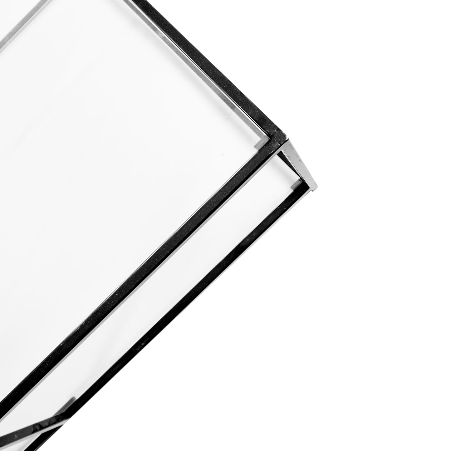 Mesa de centro Rectangular 100 NEGRA dos niveles GLASS