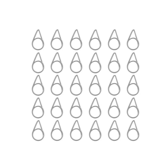 Clips de papel - 30 und. - Plateado