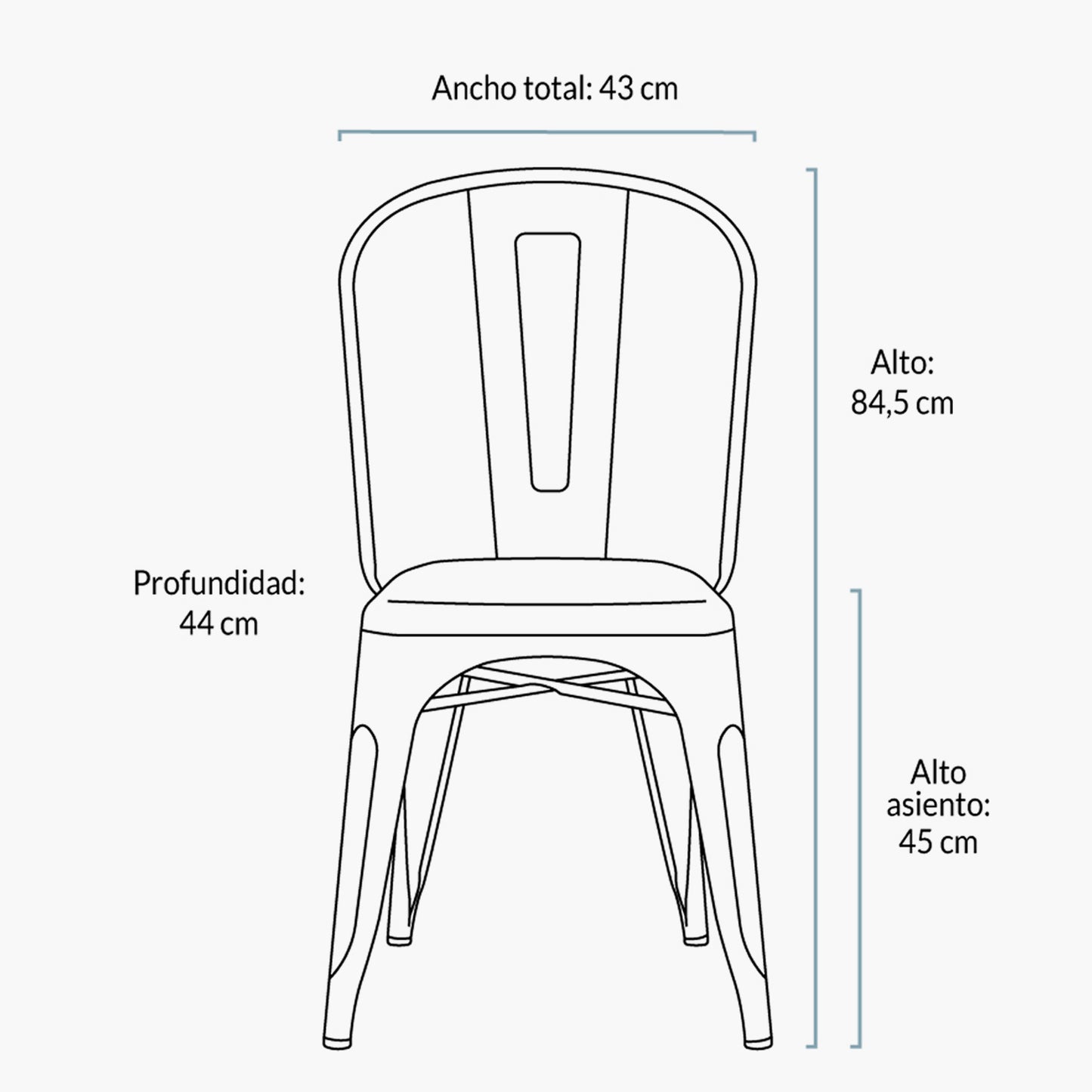 Silla Tolix Réplica Blanco Form Design