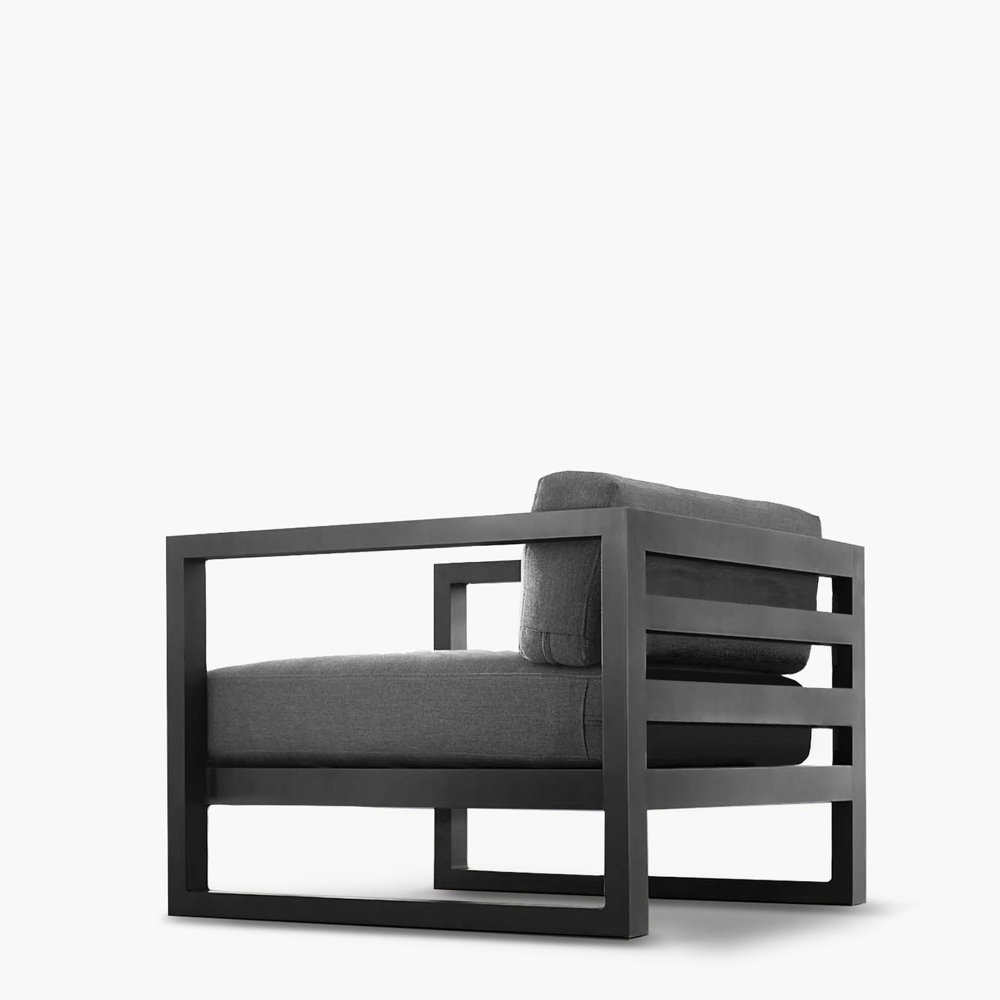 Sillón Terraza 1C Montego LT Gris Oscuro. Medidas: 78 x 72 x 62 cm (AnchoxProfxAlto)