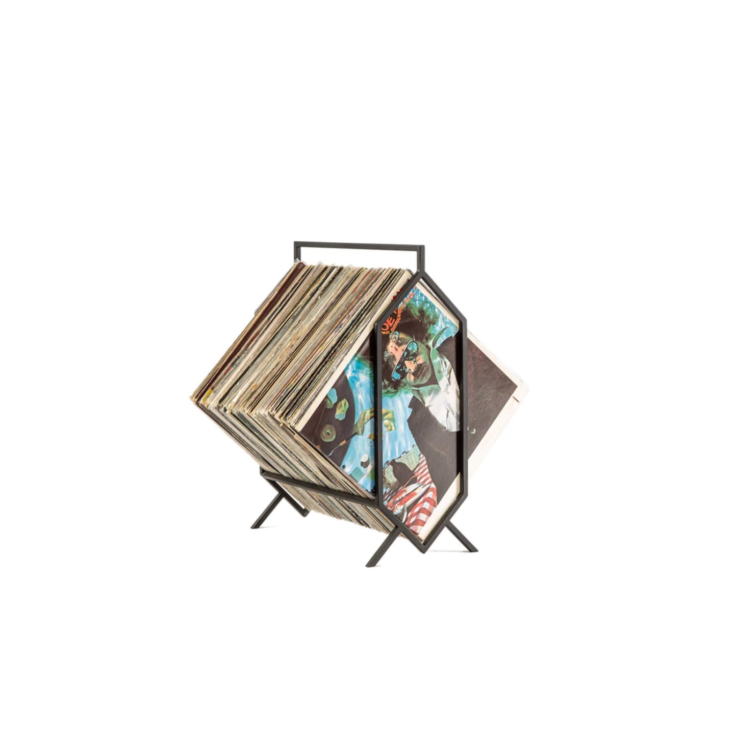 Porta Vinilo 1 Nivel  LUXE METAL BLACK
