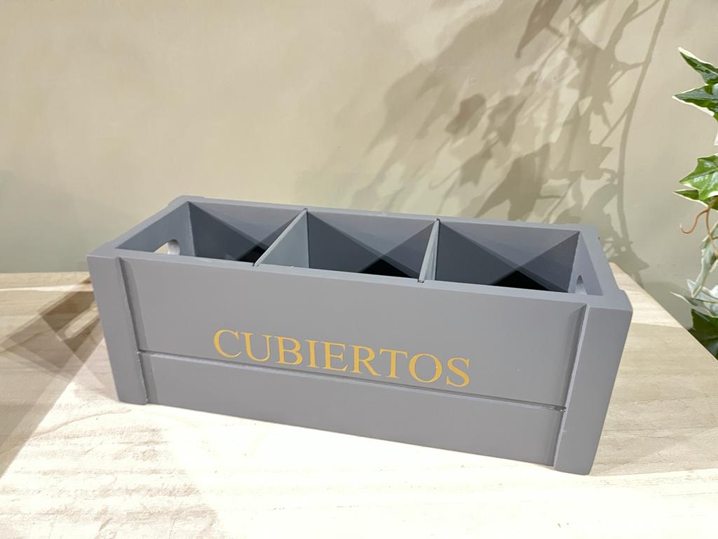 Porta Cubierto Gris