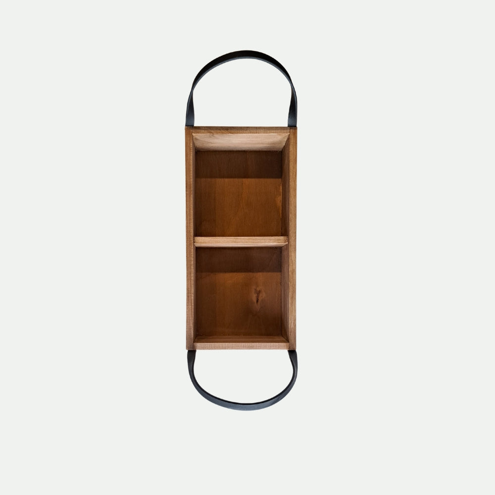 Caja  madera organizadora para el Baño con dos separaciones .