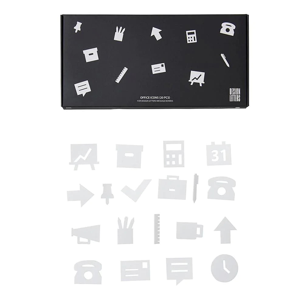 Set de Iconos de Fiesta para Tableros de Mensajes - Blanco