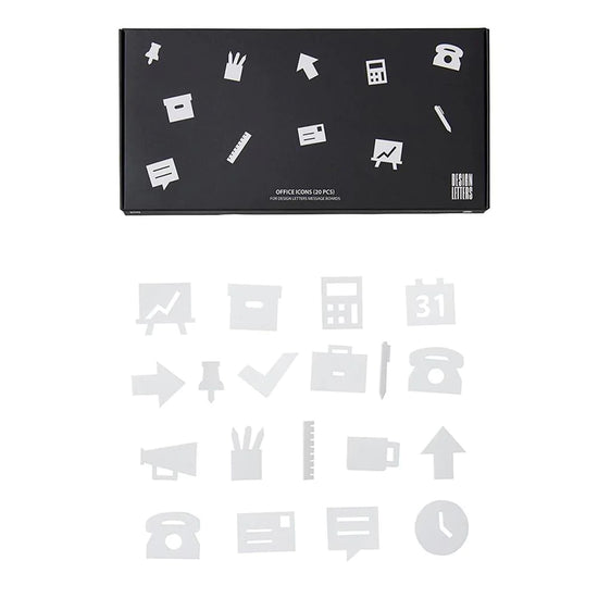 Set de Iconos de Fiesta para Tableros de Mensajes - Blanco