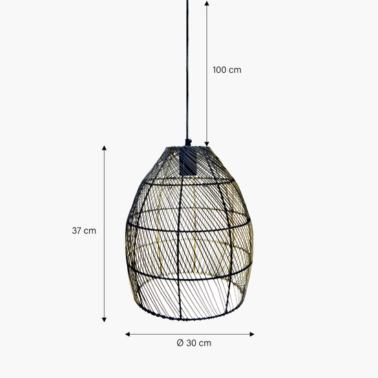 lampara-de-colgar-ashley-m-negro-bronce-30-x-30-x-37-cm