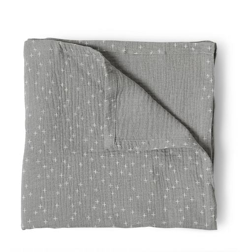 Mantita Gasa Gris Cruz Estampa