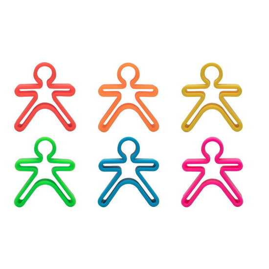 Set De 6 Personas Y 6 Casas De Colores