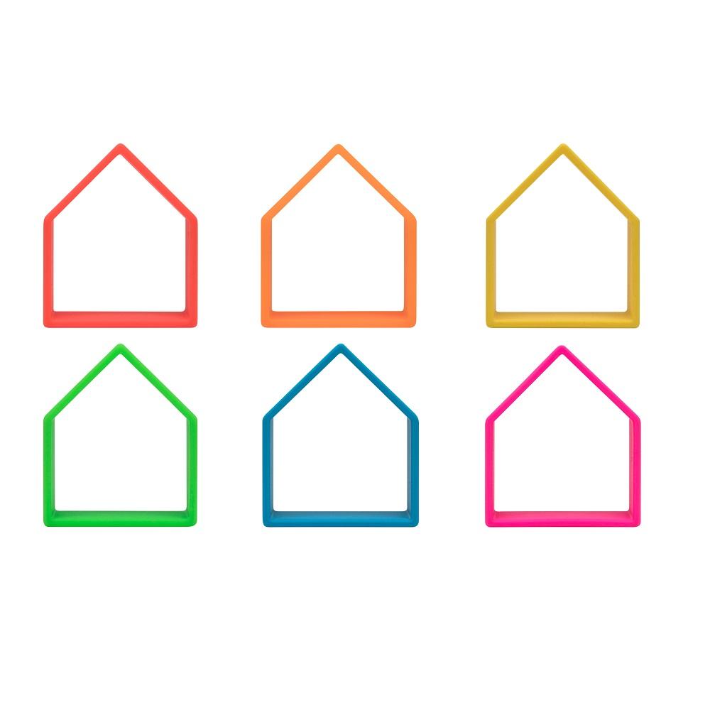 Set De 6 Personas Y 6 Casas De Colores