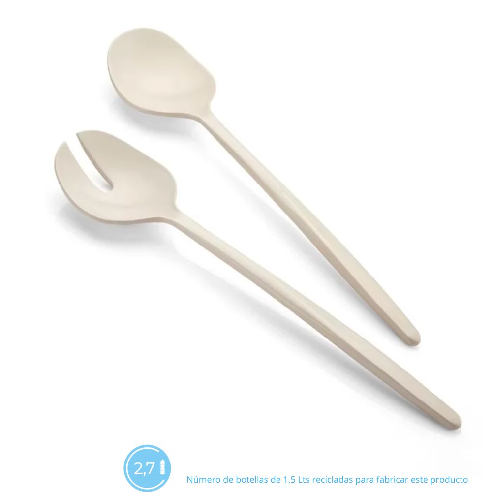 Set 2 Cucharas 'Tierra' Para Servir Color Blanco Guzzini