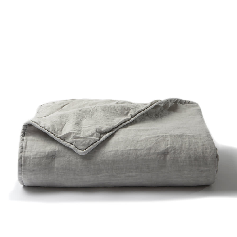 Quilt Piecera Lino Gris Claro 100X160 Estampa