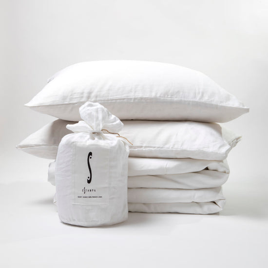 Cubreplumón Lino Blanco Twin Estampa