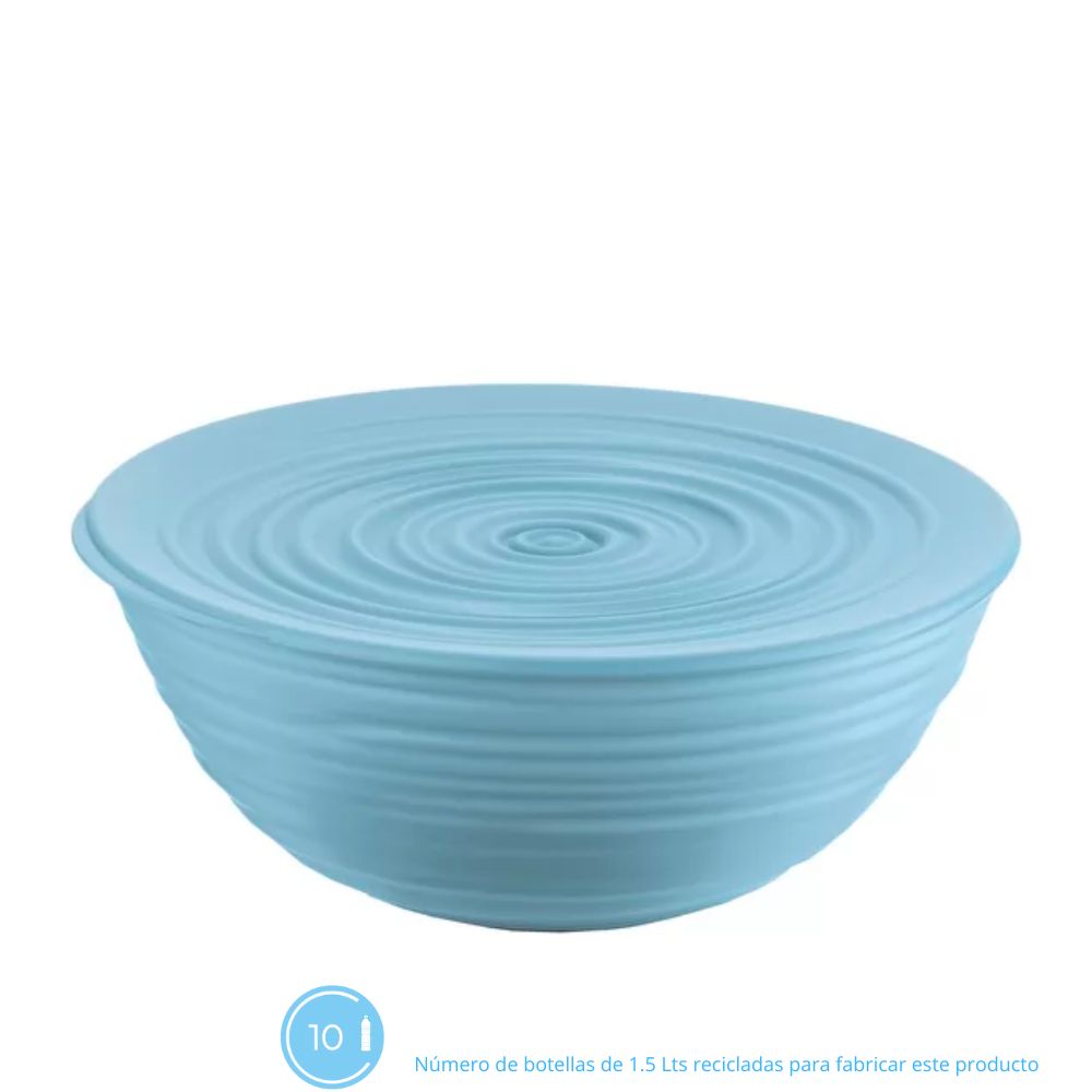 Contenedor con Tapa 'Tierra' Color Celeste 25cms Guzzini
