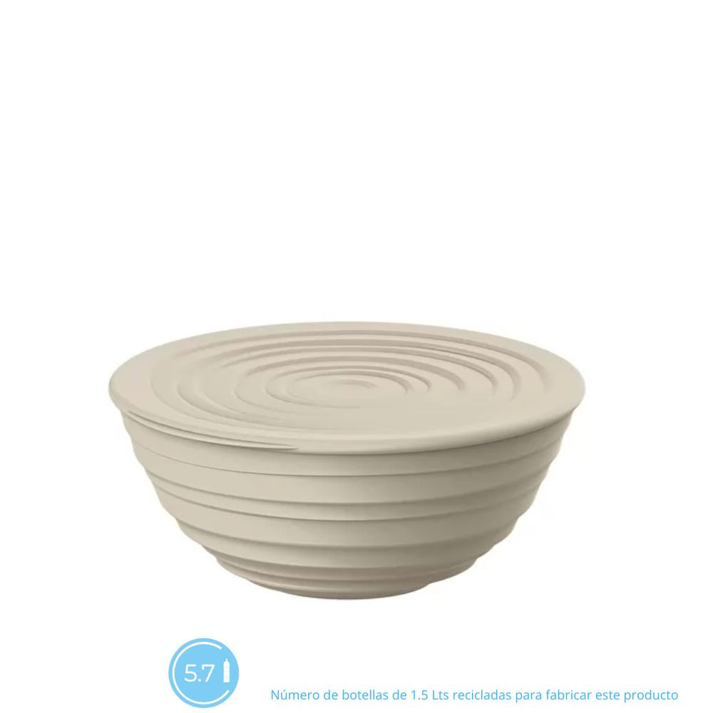 Contenedor con Tapa 'Tierra' Color Arena 18cms Guzzini