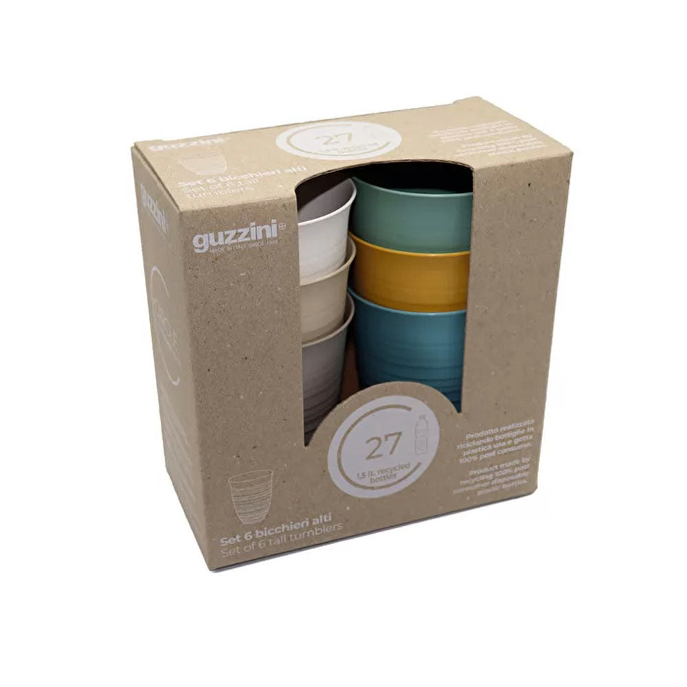 Set 6 Vasos 'Tierra' Bajos 350ml Guzzini