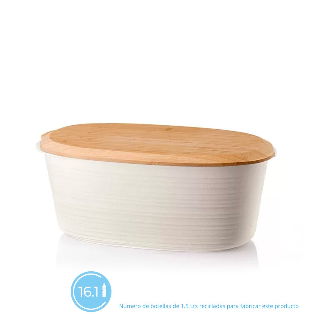 Panera Tapa Bamboo 'Tierra' Color Blanca 3 Lts Guzzini