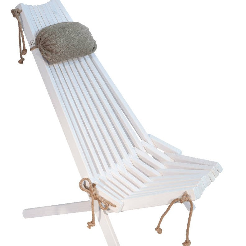 Silla EcoChair blanca + cojin Denordeco