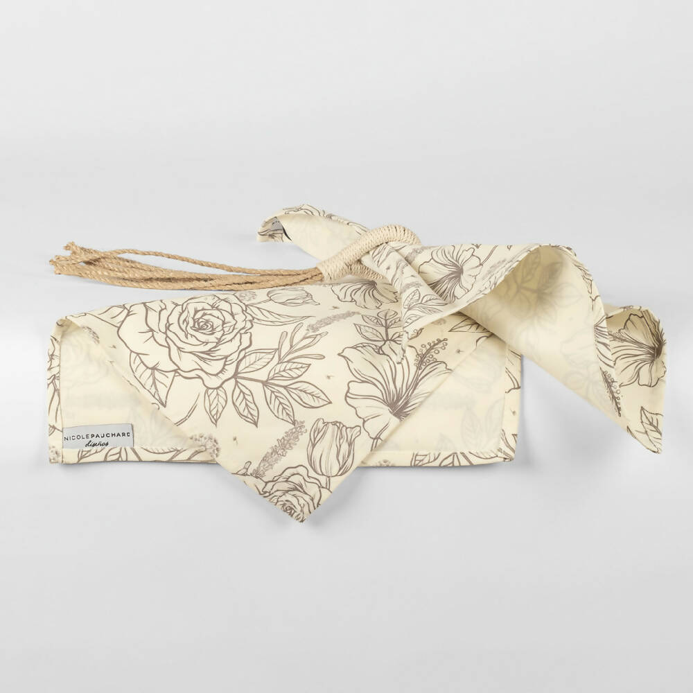 Set 4 Servilletas Anita Gris Nicole Pauchard Diseños