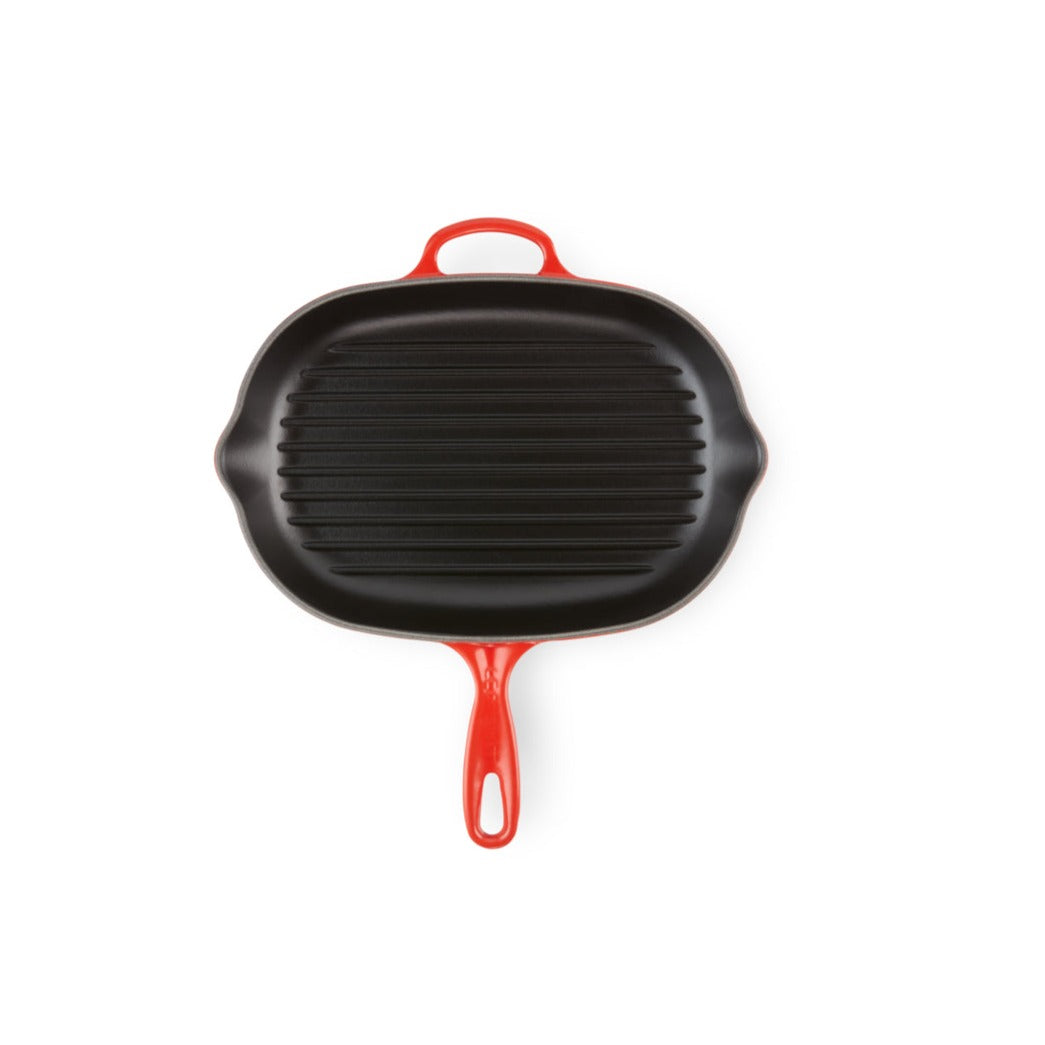Skillet Grill Ovalada 32Cm Cereza Le Creuset