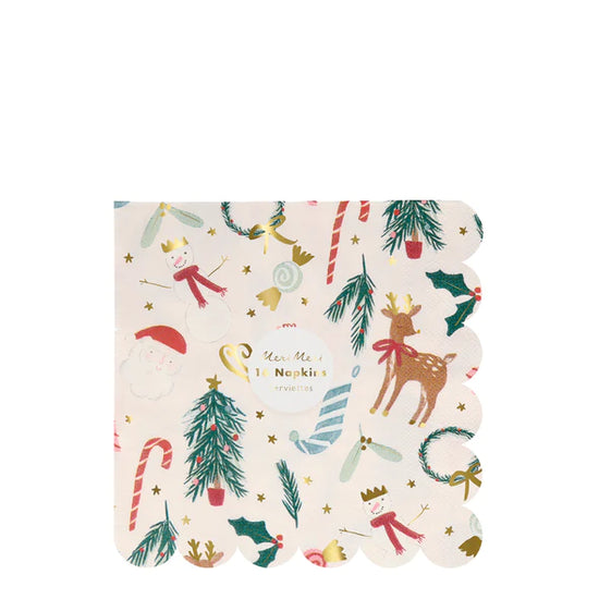 Servilletas motivos navideños grandes Meri Meri