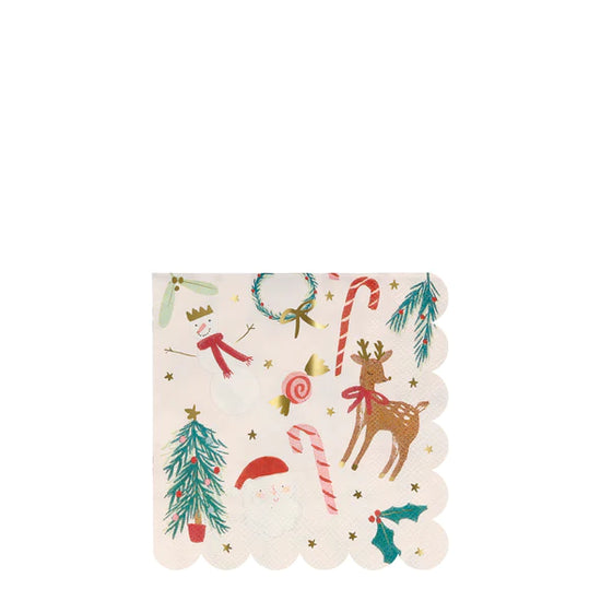 Servilletas motivos navideños pequeñas Meri Meri