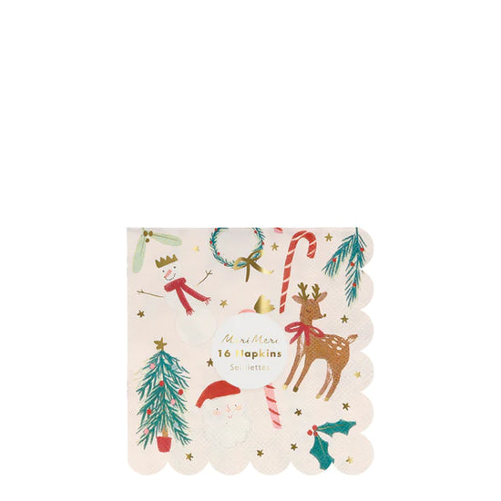 Servilletas motivos navideños pequeñas Meri Meri