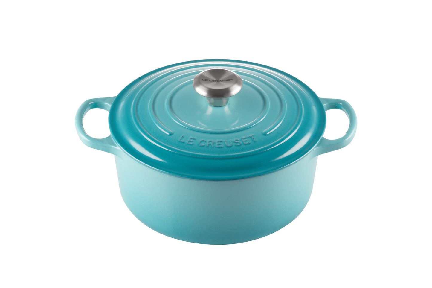 Cocotte Redonda 24Cm Azul Caribe Le Creuset
