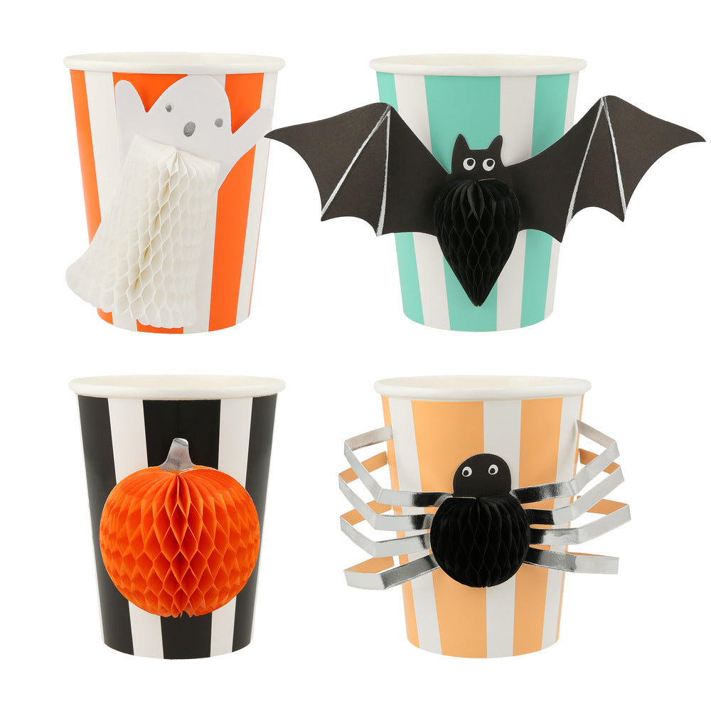 vasos-de-halloween-con-figuras-de-honeycomb-balls