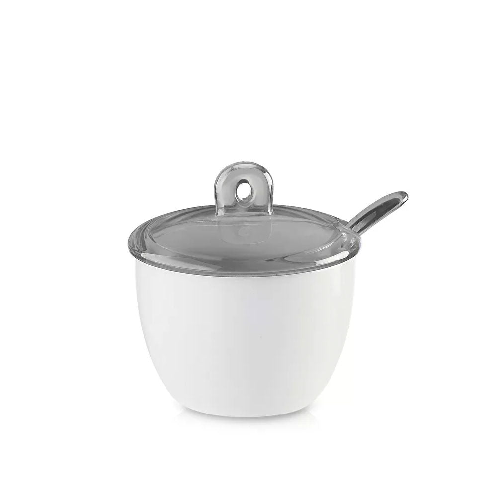 Azucarero Gocce con Cuchara Tapa Gris Cielo Guzzini