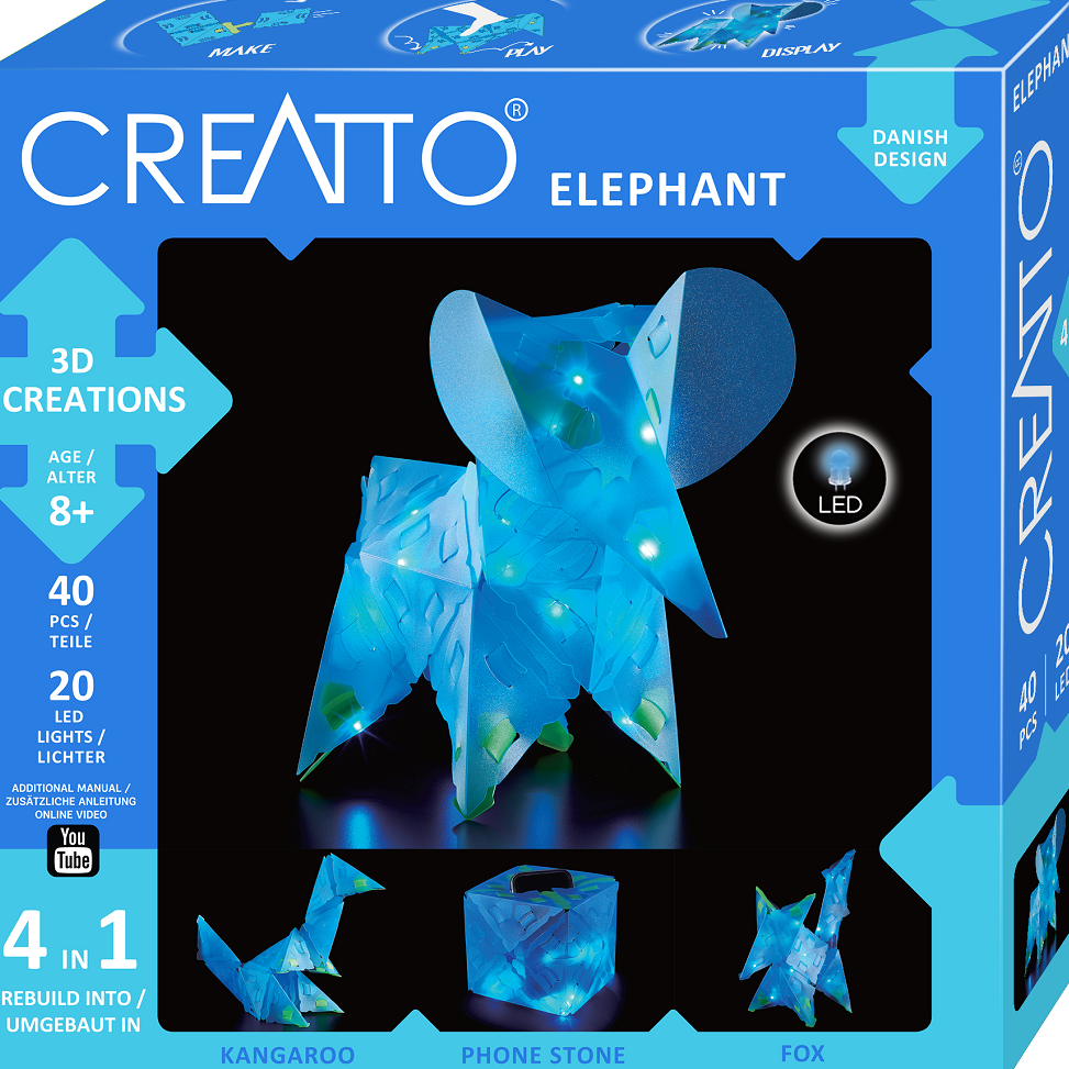 Cargar imagen en el visor de la galería, Rompecabezas Con Iluminacion 3D Pequeño, Elefante Creatto

