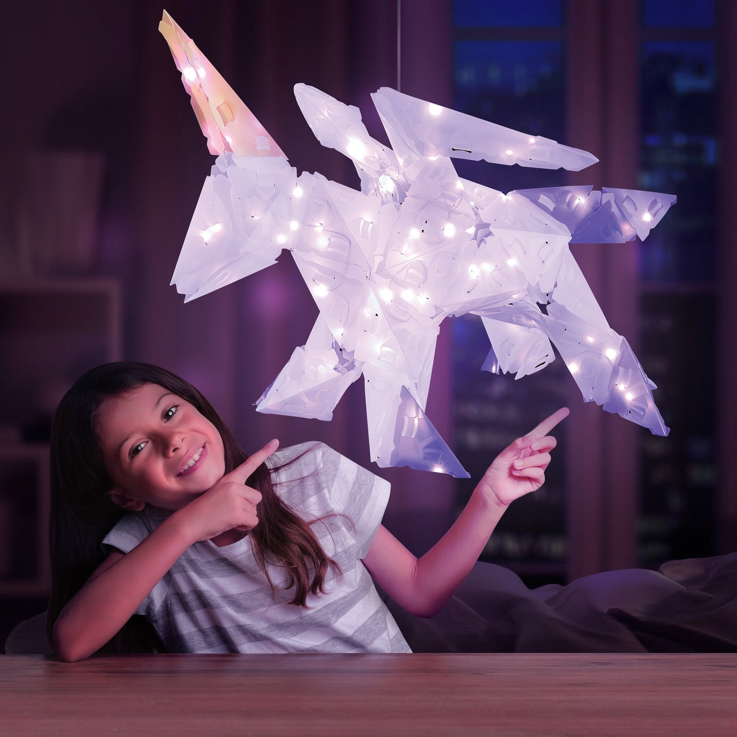 Rompecabezas Con Iluminacion 3D Grande, Unicornio