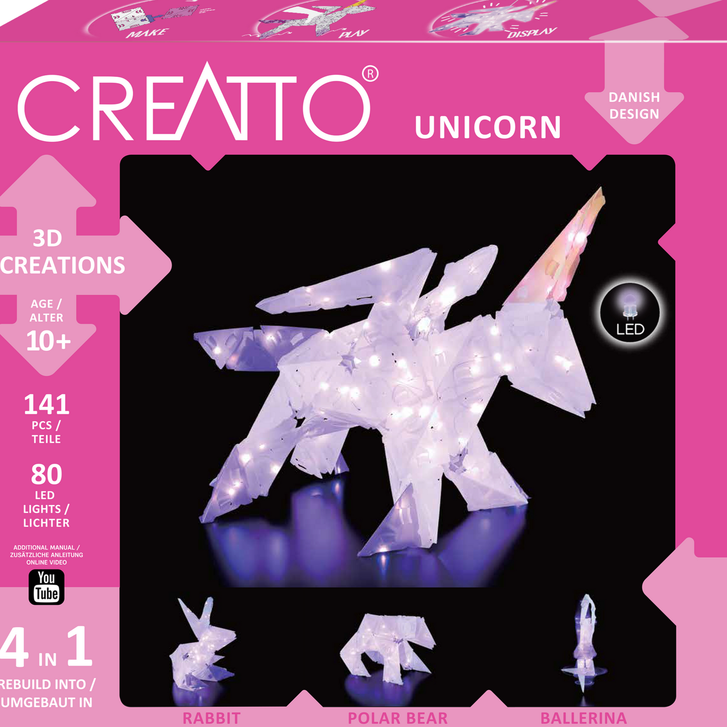 Rompecabezas Con Iluminacion 3D Grande, Unicornio