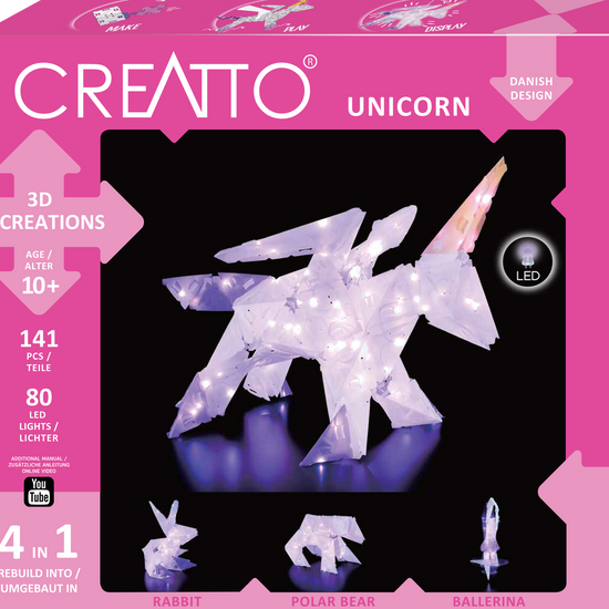 Rompecabezas Con Iluminacion 3D Grande, Unicornio