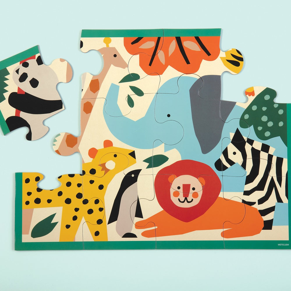 Cargar imagen en el visor de la galería, Puzzle 12Pcs En Estuche Animales Del Zoo Mudpuppy

