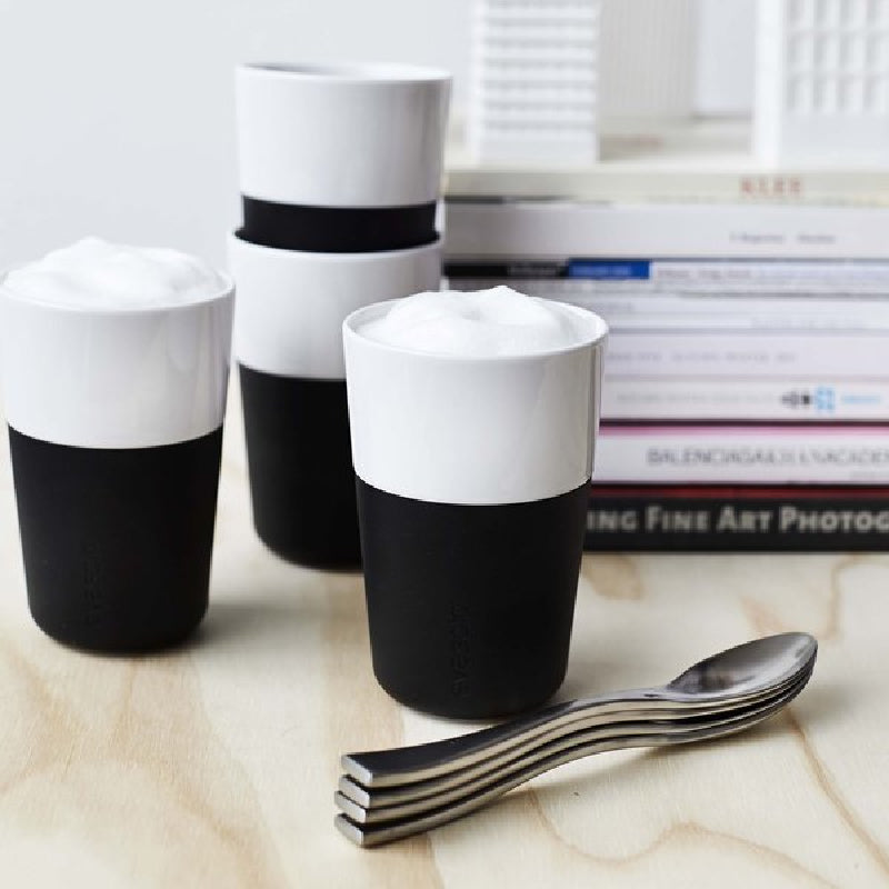 Tazas Latte Negro Eva Solo