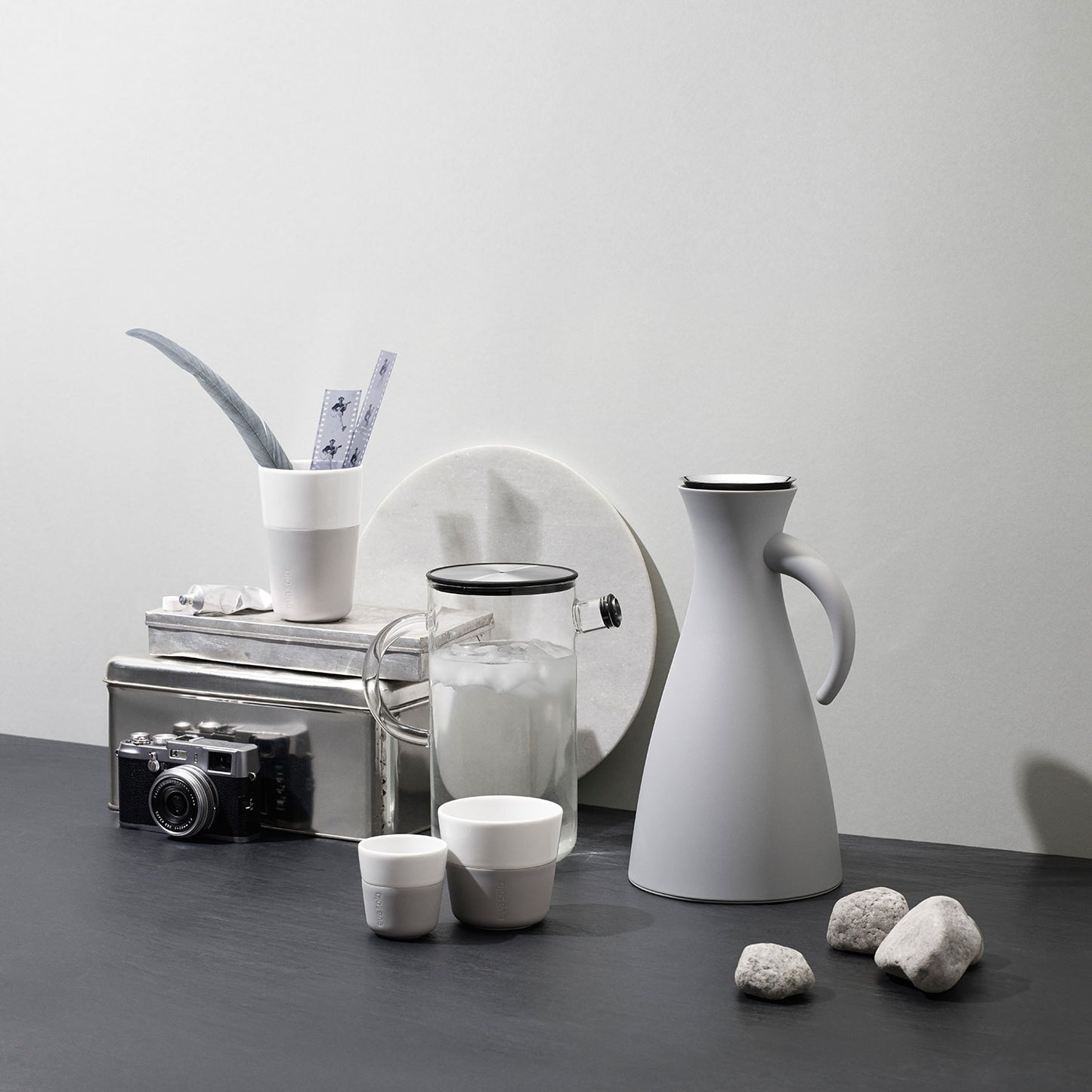 Tazas Latte Gris Marmol Eva Solo