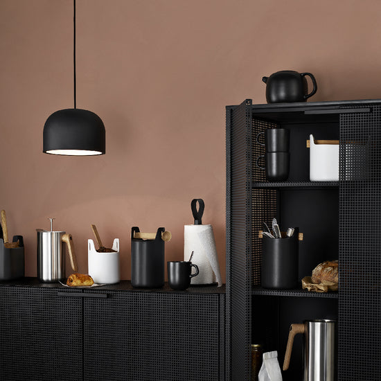 Contenedor con cuchara H20 Negro Eva Solo