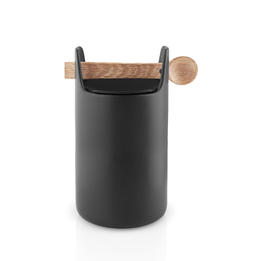 Contenedor con cuchara H20 Negro Eva Solo