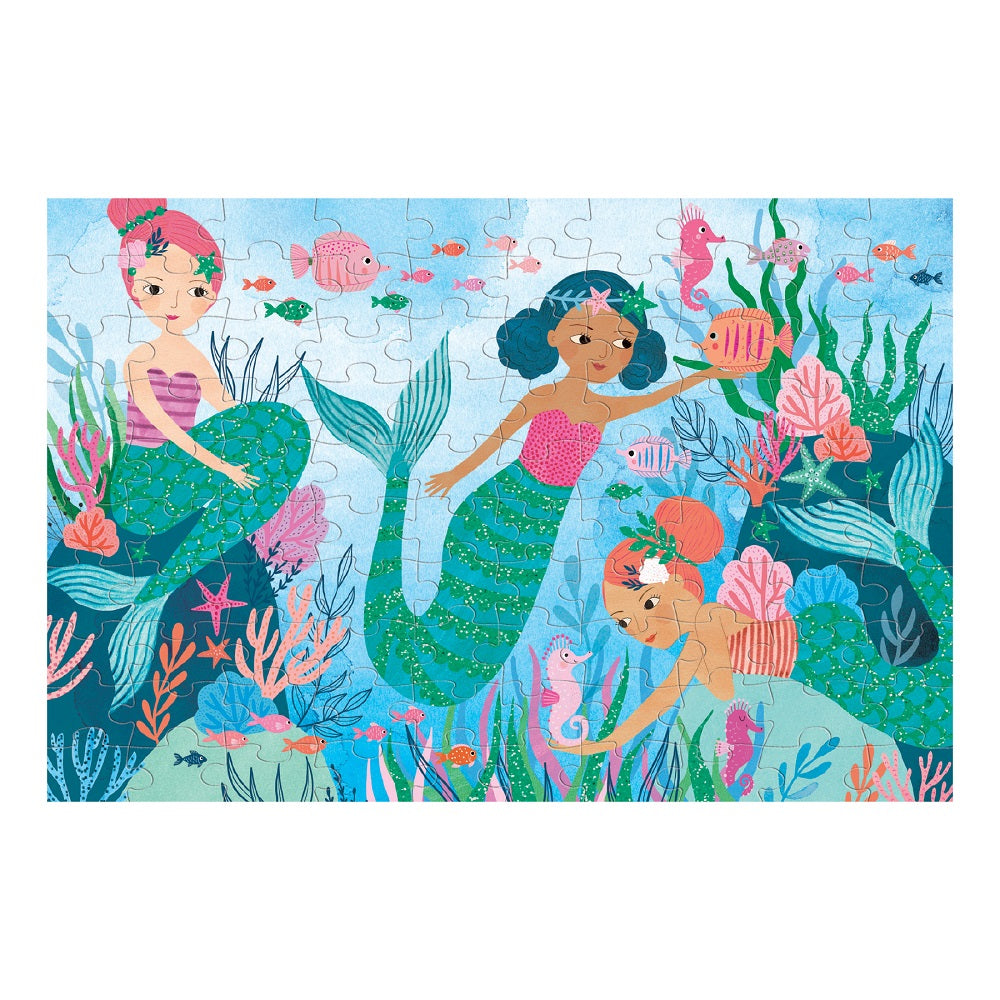Puzzle 100Pcs Glitter Sirenas Mudpuppy