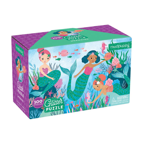 Puzzle 100Pcs Glitter Sirenas Mudpuppy