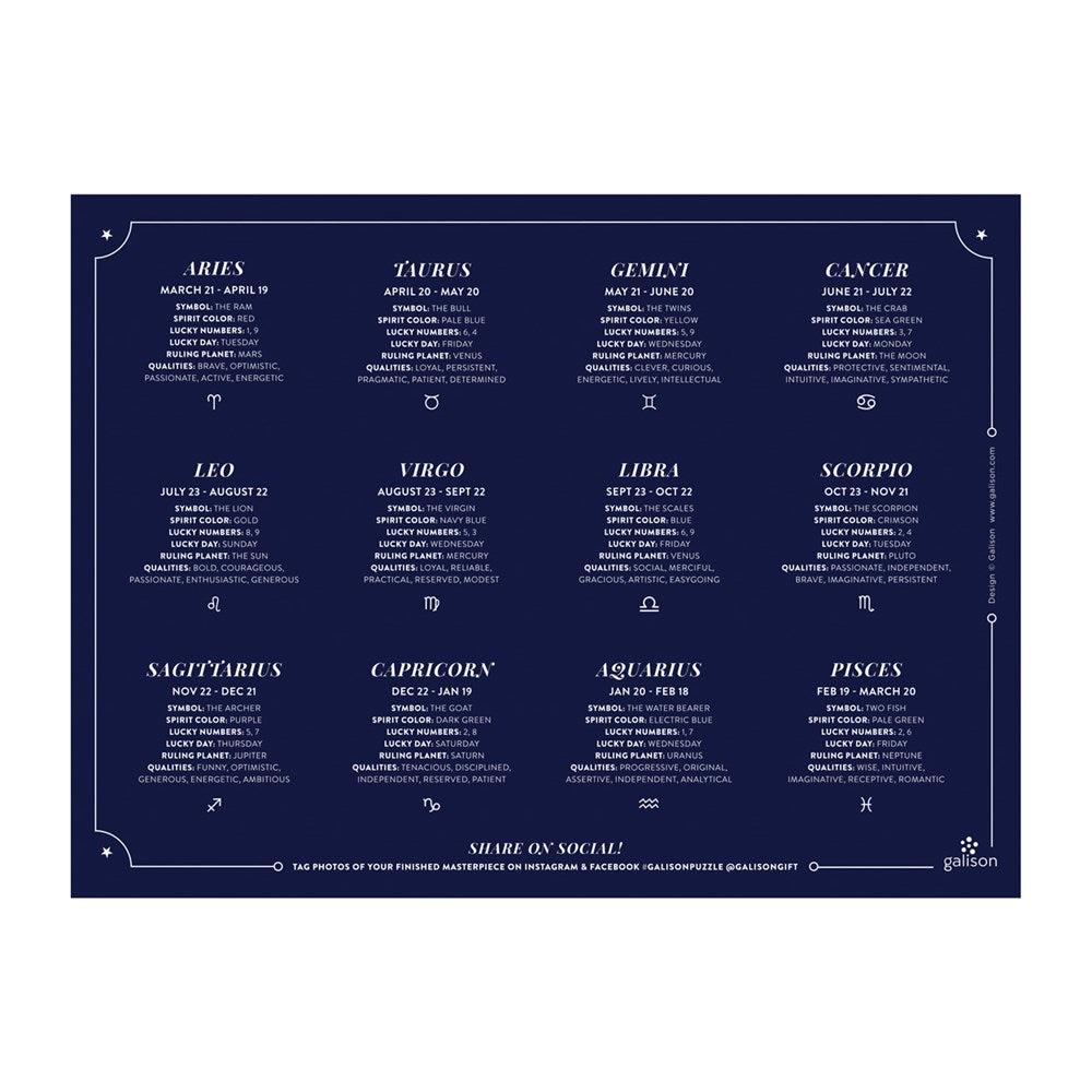 Puzzle 1000Pcs Astrologia Con Aluminio Mudpuppy