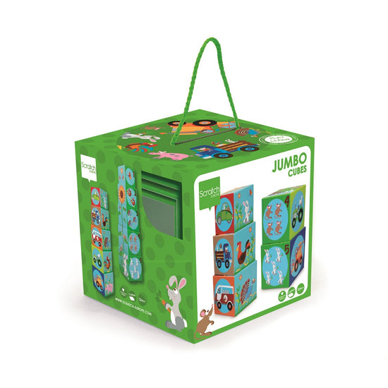 Set de 5 Cubos Para Apilar La Granja Jumbo Scratch Europe