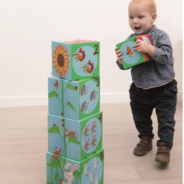Set de 5 Cubos Para Apilar La Granja Jumbo Scratch Europe