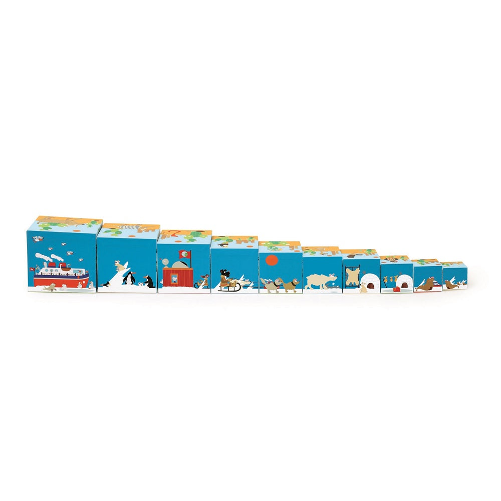 Set de 10Pcs Cubos Para Apilar Animales Scratch Europe