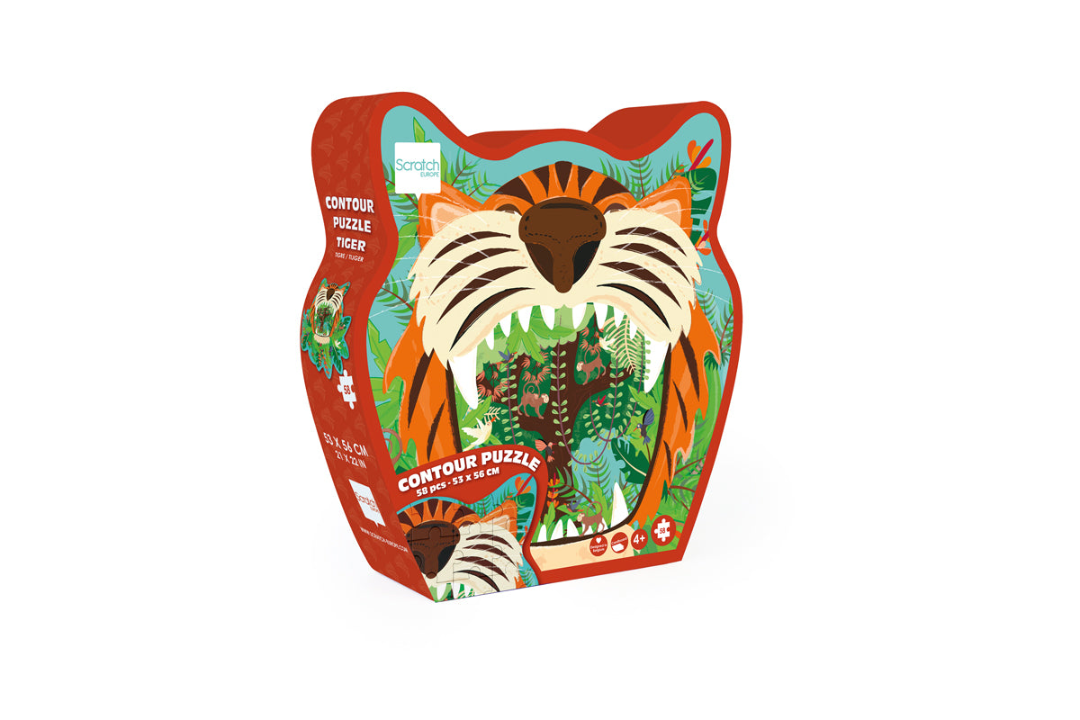 Puzzle 59Pcs Con Forma, Tigre