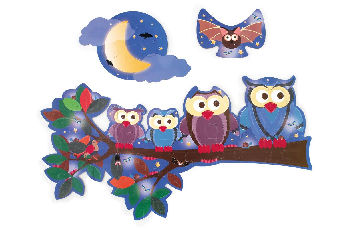Puzzle 39Pcs Doble Con Forma, Buho